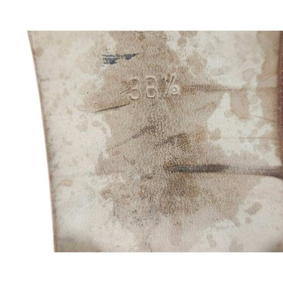 Bruno Magli Suede Embroidered Loafers Red Italy Square Toe Women’s Shoes Sze38.5 - Picture 9 of 12